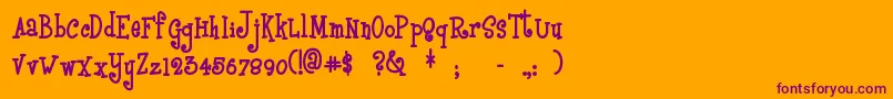 Boyzrgro Font – Purple Fonts on Orange Background