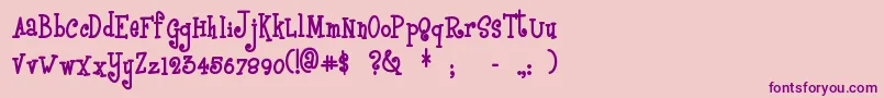 Boyzrgro Font – Purple Fonts on Pink Background