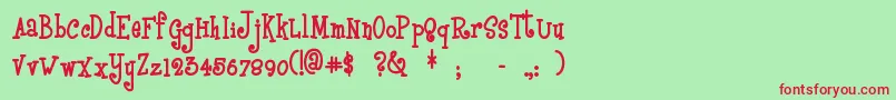Boyzrgro Font – Red Fonts on Green Background