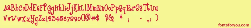 Boyzrgro Font – Red Fonts on Yellow Background