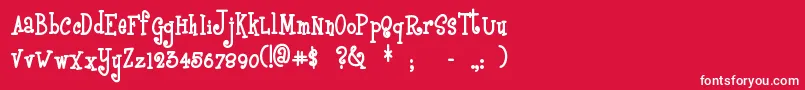 Boyzrgro Font – White Fonts on Red Background