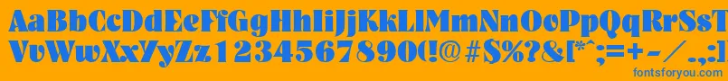 NashvilleHeavy Font – Blue Fonts on Orange Background