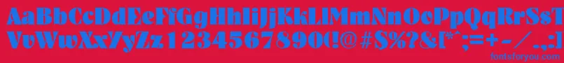 NashvilleHeavy Font – Blue Fonts on Red Background