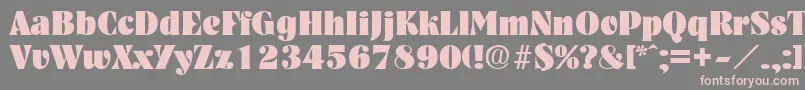 NashvilleHeavy Font – Pink Fonts on Gray Background