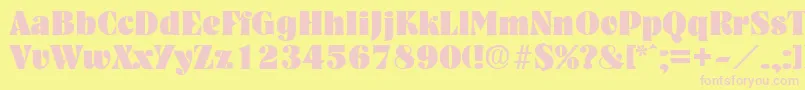 NashvilleHeavy Font – Pink Fonts on Yellow Background