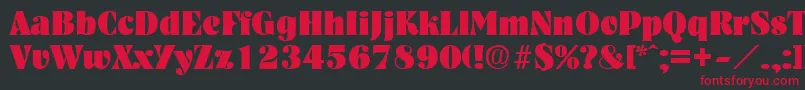 NashvilleHeavy Font – Red Fonts on Black Background