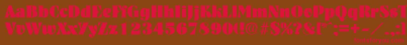NashvilleHeavy Font – Red Fonts on Brown Background