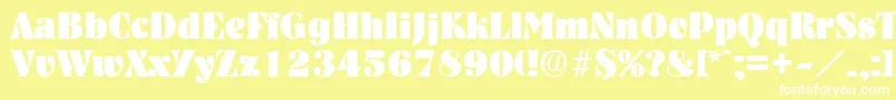 NashvilleHeavy Font – White Fonts on Yellow Background