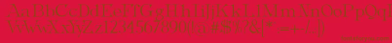 MetropolianDisplay Font – Brown Fonts on Red Background