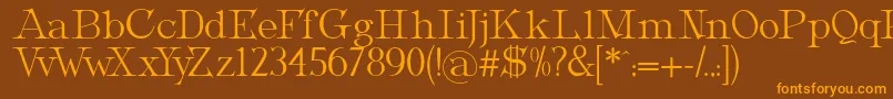 MetropolianDisplay Font – Orange Fonts on Brown Background