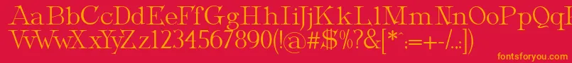 MetropolianDisplay Font – Orange Fonts on Red Background