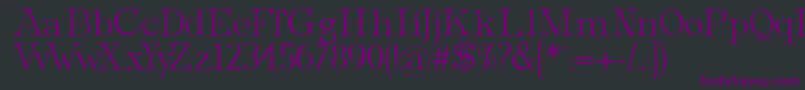 En savoir plus sur la police MetropolianDisplay Police MetropolianDisplay – polices violettes sur fond noir