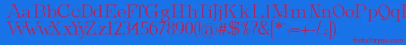 MetropolianDisplay Font – Red Fonts on Blue Background