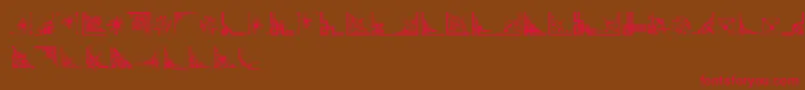 CornPopFive Font – Red Fonts on Brown Background
