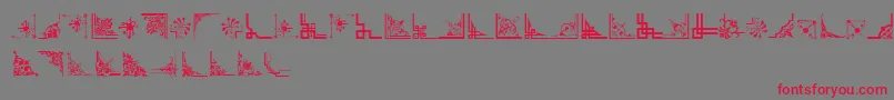 CornPopFive Font – Red Fonts on Gray Background