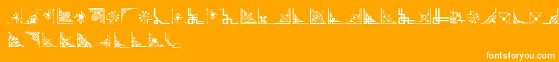 CornPopFive Font – White Fonts on Orange Background