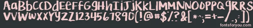 Kglifeismessy Font – Pink Fonts on Black Background