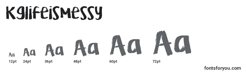 Размеры шрифта Kglifeismessy