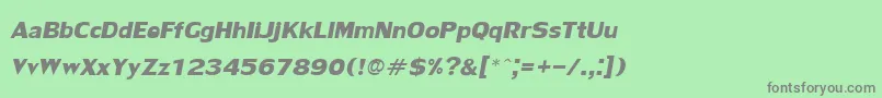 LilyupcBoldItalic Font – Gray Fonts on Green Background