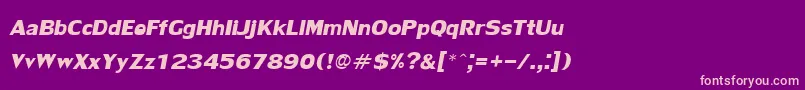 LilyupcBoldItalic Font – Pink Fonts on Purple Background