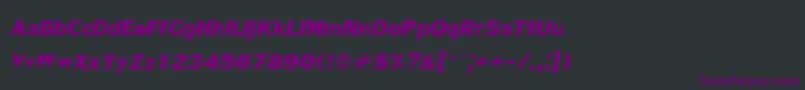 フォントLilyupcBoldItalic – 黒い背景に紫のフォント
