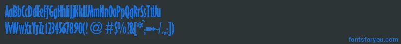 GillioncbladbNormal Font – Blue Fonts on Black Background
