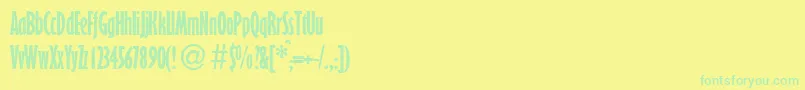 Czcionka GillioncbladbNormal – zielone czcionki na żółtym tle