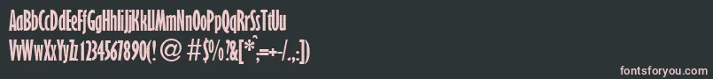 GillioncbladbNormal Font – Pink Fonts on Black Background