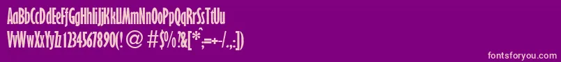 GillioncbladbNormal Font – Pink Fonts on Purple Background