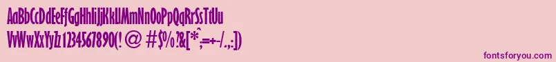 GillioncbladbNormal Font – Purple Fonts on Pink Background