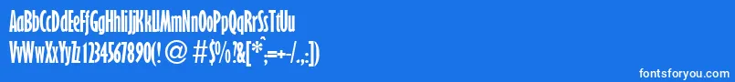 GillioncbladbNormal Font – White Fonts on Blue Background