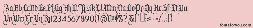 Ww2bh-Schriftart – Schwarze Schriften auf rosa Hintergrund