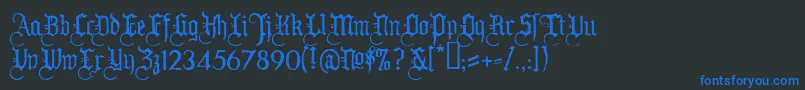 Ww2bh Font – Blue Fonts on Black Background