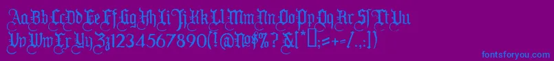 Ww2bh Font – Blue Fonts on Purple Background