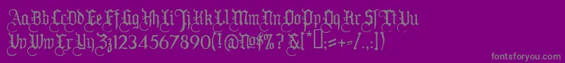 Ww2bh-Schriftart – Graue Schriften auf violettem Hintergrund