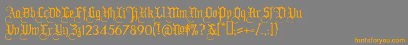 Ww2bh-Schriftart – Orangefarbene Schriften auf grauem Hintergrund