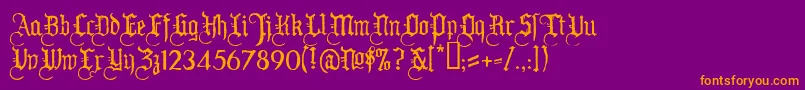 Ww2bh Font – Orange Fonts on Purple Background