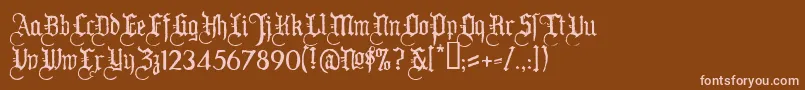 Ww2bh Font – Pink Fonts on Brown Background