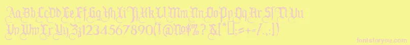 Ww2bh Font – Pink Fonts on Yellow Background