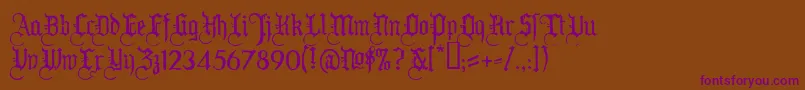 Шрифт Ww2bh – фиолетовые шрифты на коричневом фоне