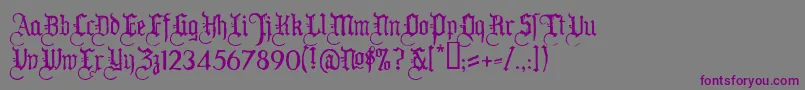 Ww2bh Font – Purple Fonts on Gray Background