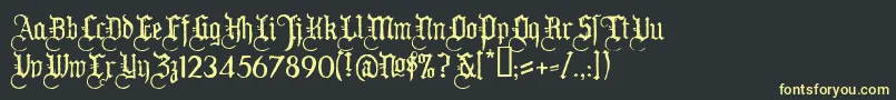 Ww2bh Font – Yellow Fonts on Black Background