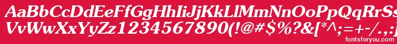 AgSouvenirBoldItalic Font – White Fonts on Red Background