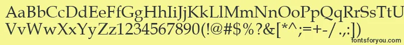 BookAntiqua Font – Black Fonts on Yellow Background