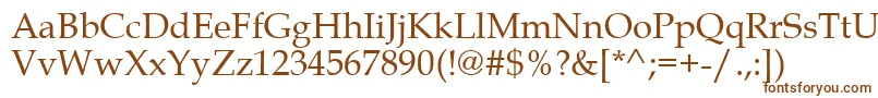 BookAntiqua-fontti – ruskeat fontit valkoisella taustalla