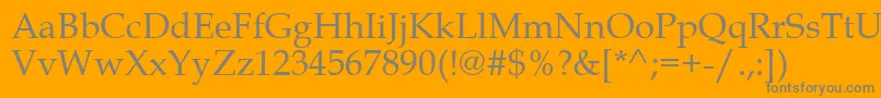 BookAntiqua Font – Gray Fonts on Orange Background