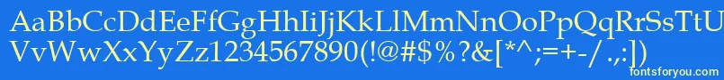 BookAntiqua Font – Yellow Fonts on Blue Background