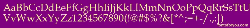 BookAntiqua Font – Yellow Fonts on Purple Background