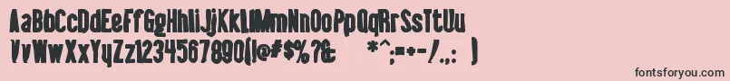 Libelsuitink Font – Black Fonts on Pink Background