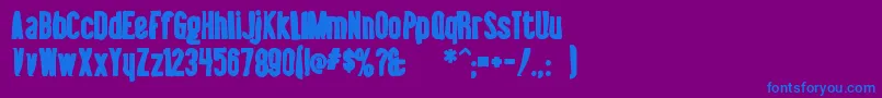 Libelsuitink Font – Blue Fonts on Purple Background